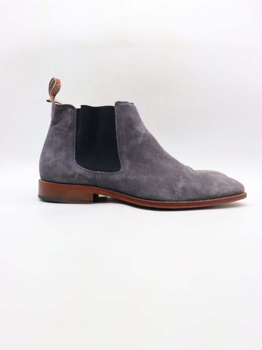 RM Williams Craftsman Chelsea Men's EU 46 Blue Gray Suede Pull-Up Ankle Shoes